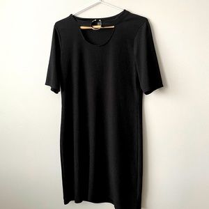 Y2K INSPIRED MISSGUIDED RIBBED BODYCON MINI PEEKABOO CHOKER DRESS US 12